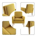 Modern Mustard Yellow Upholstered Accent Chair