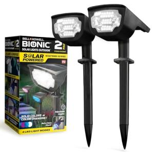 Bionic Burst Solar Outdoor Path Lights - 2 Pack