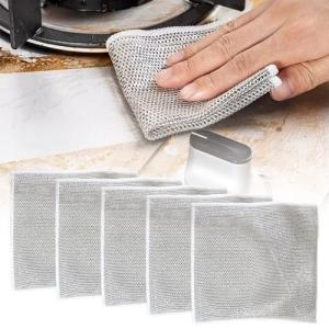 5-Pack Non-Scratch Wire Dishwashing Rags