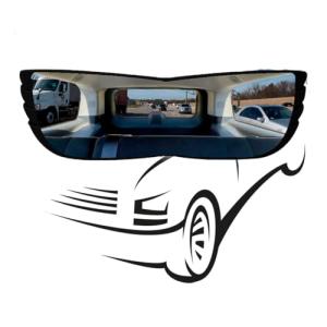 Angel View Wide-Angle Rearview Mirror - Easy Install