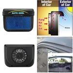 Solar Powered Auto Fan Vent for Cars - Black