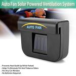 Solar Powered Auto Fan Vent for Cars - Black