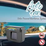 Solar Powered Auto Fan Vent for Cars - Black
