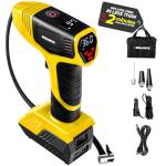 Portable Tire Inflator with Pressure Gauge - Yellow