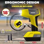 Portable Tire Inflator with Pressure Gauge - Yellow