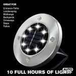 Super Bright Solar Disk Lights for Outdoors (Set of 8)