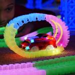 Magic Tracks RC Cars with Bendable Glow Track