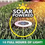 Super Bright Solar Disk Lights for Outdoors (Set of 8)