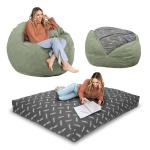 CordaRoy's Convertible Chenille Bean Bag Chair - Moss