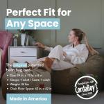 CordaRoy's Convertible Chenille Bean Bag Chair - Moss