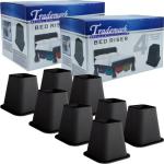 Black Bed Risers - 8 Pack, 6 Inches
