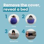 CordaRoy's Convertible Chenille Bean Bag Chair - Moss