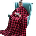 Wearable Fleece Blanket with Sleeves - Cozy Essential