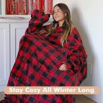 Wearable Fleece Blanket with Sleeves - Cozy Essential