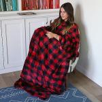 Wearable Fleece Blanket with Sleeves - Cozy Essential