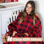 Wearable Fleece Blanket with Sleeves - Cozy Essential
