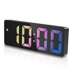 Rainbow LED Digital Alarm Clock with Snooze