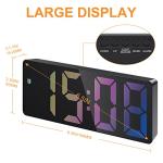 Rainbow LED Digital Alarm Clock with Snooze