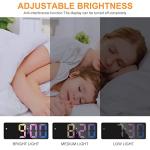 Rainbow LED Digital Alarm Clock with Snooze