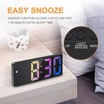 Rainbow LED Digital Alarm Clock with Snooze