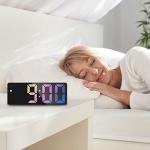 Rainbow LED Digital Alarm Clock with Snooze