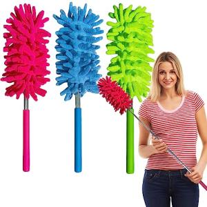 3-Pack Telescoping Microfiber Washable Dusting Set