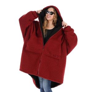 Cozy Reversible Teddy Bear Wearable Blanket