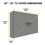 Outdoor TV Cover - Weatherproof Protector for 30-32 Inch TVs