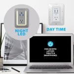 Automatic Night Light Surge Protector with USB Ports