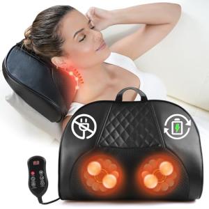 Cordless Rechargeable Deep Tissue Neck Massager with Heat