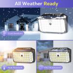 132 LED Solar Motion Sensor Garden Lights - 4 Pack