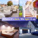 132 LED Solar Motion Sensor Garden Lights - 4 Pack