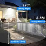 LED Solar Motion Sensor Lights for Outdoor Safety