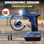 Portable Tire Inflator with Pressure Gauge - 150PSI