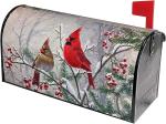 Magnetic Winter Bird Mailbox Cover 18" x 21