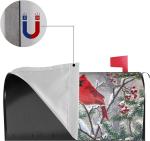 Magnetic Winter Bird Mailbox Cover 18" x 21