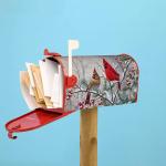 Magnetic Winter Bird Mailbox Cover 18" x 21