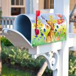 Floral Dog Mailbox Cover with Magnetic Strip
