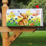 Floral Dog Mailbox Cover with Magnetic Strip
