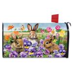 Spring Bunny Trio Mailbox Cover Decor