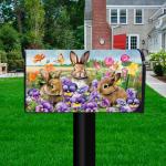 Spring Bunny Trio Mailbox Cover Decor
