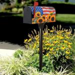 Patriotic Sunflower Magnetic Mailbox Cover - 21x18in