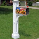 Patriotic Sunflower Magnetic Mailbox Cover - 21x18in