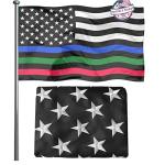 Thin Blue Line Flag with Brass Grommets - 3x5