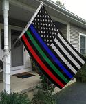 Thin Blue Line Flag with Brass Grommets - 3x5