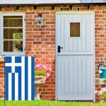 Mini Greek Garden Flags - Double-Sided Decor