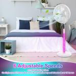 Solar Rechargeable 16'' Pedestal Fan with Oscillation