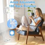 Portable Solar-Powered 8" Standing Desk Fan