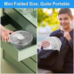 Portable Solar-Powered 8" Standing Desk Fan