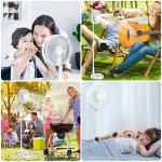 Portable Solar-Powered 8" Standing Desk Fan